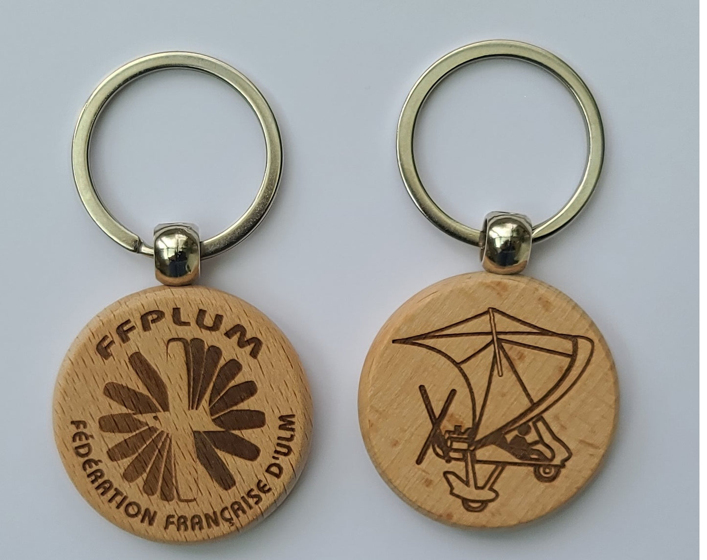 Porte-clés en bois 6 Logo FFPLUM