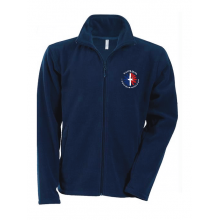 BLOUSON POLAIRE MARINE MANCHES LONGUES